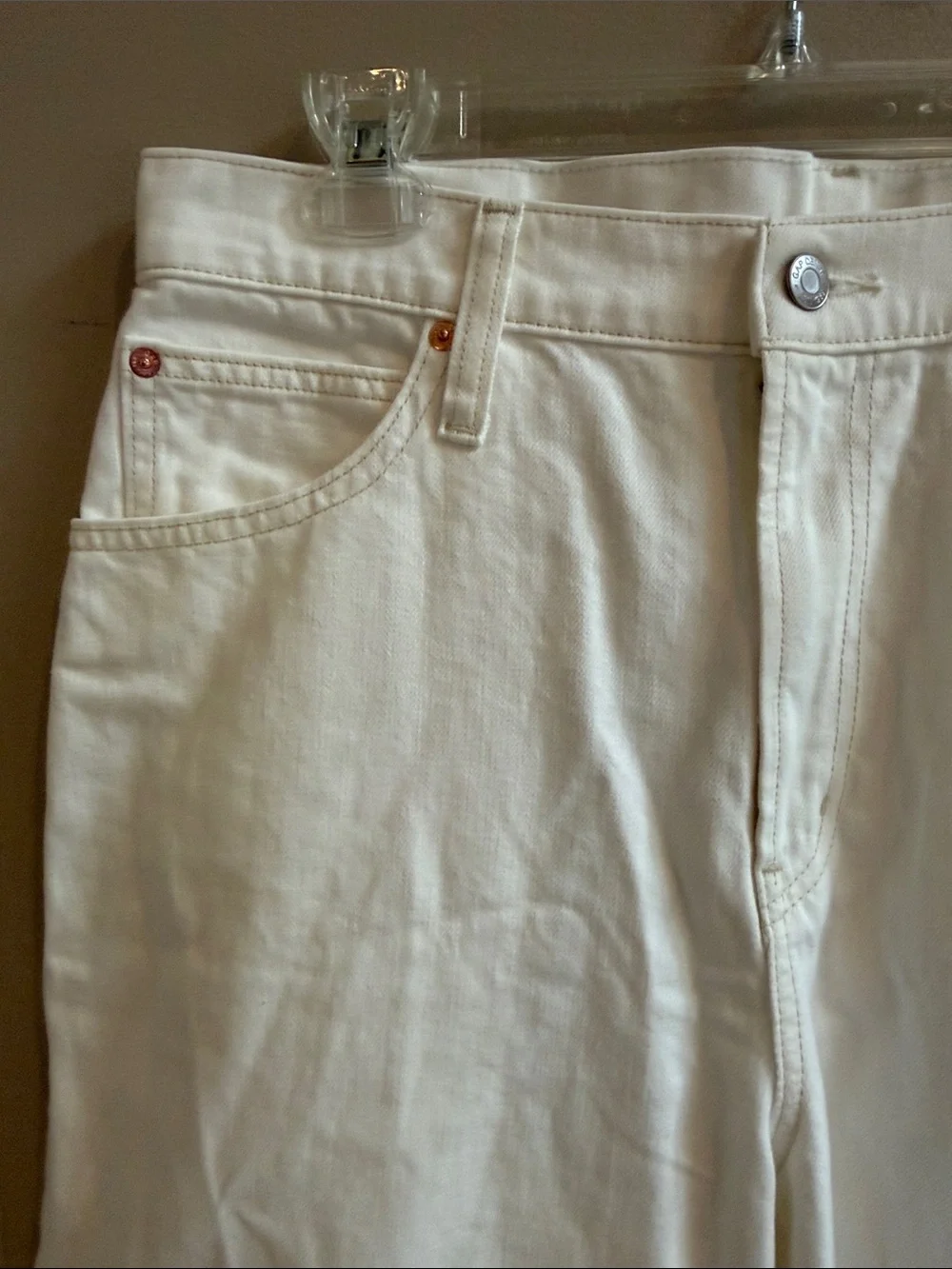 GAP Women Barrel Straight Leg Jeans in Off-White - Picture 4 of 11